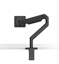 BRAZO PARA MONITOR M2.1 CON BASE DE SOPORTE DE PRENSA EN DOS PIEZAS, NEGRO CON EMBELLECEDORES NEGROS