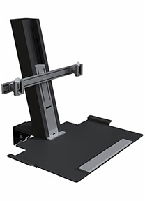 Soporte Pesado Quickstand con Plataforma Grande y Travesaño, Negro
