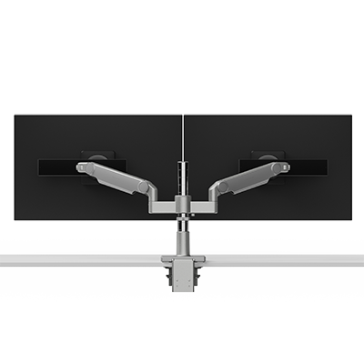 Brazo porta monitor para dos monitores M/Flex M2.1, con articulaciones dinámicas y mecanismo deslizante, poste de 305 mm (12