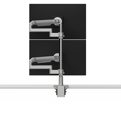 Brazo porta monitor para dos monitores M/Flex M2.1, configuración vertical (uno sobre uno), con rango de ajuste de 203 mm (8