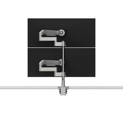 Brazo porta monitor para dos monitores M/Flex M8.1, configuración vertical (uno sobre uno), con rango de ajuste de 203 mm (8