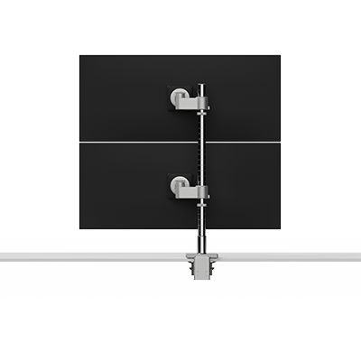 Brazo porta monitor para dos monitores M/Flex M8.1, configuración vertical (uno sobre uno), sin articulaciones, poste de 762 mm (30